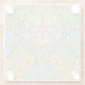 ウィリアムモリスマートルフラワーフローラ植物学 ガラスコースター (裏面)