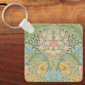 ウィリアムモリスマートルフラワーフローラ植物学 キーホルダー (正面)
