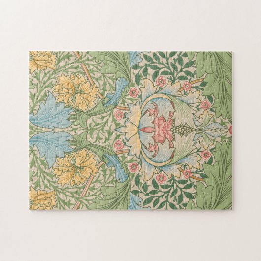 ウィリアムモリスマートルフラワーフローラ植物学 ジグソーパズル (横)