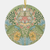 ウィリアムモリスマートルフラワーフローラ植物学 セラミックオーナメント (正面)