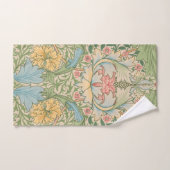 ウィリアムモリスマートルフラワーフローラ植物学 バスタオルセット (ハンドタオル)