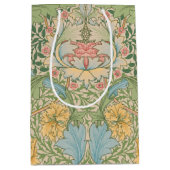 ウィリアムモリスマートルフラワーフローラ植物学 ミディアムペーパーバッグ (正面)