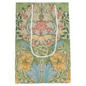 ウィリアムモリスマートルフラワーフローラ植物学 ミディアムペーパーバッグ (裏面)