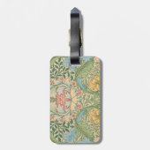ウィリアムモリスマートルフラワーフローラ植物学 ラゲッジタグ (裏面縦)