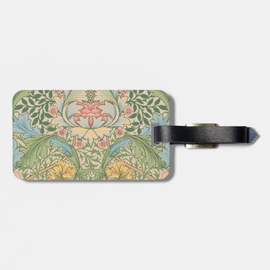 ウィリアムモリスマートルフラワーフローラ植物学 ラゲッジタグ (裏面横)