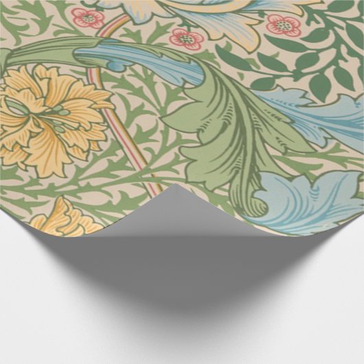 ウィリアムモリスマートルフラワーフローラ植物学 ラッピングペーパー (角)