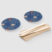 ウィリアムモリスメドウェイブルーフローラ ハンドファン (組立なし)