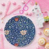 ウィリアムモリスメドウェイブルーフローラ ペーパープレート (パーティー)