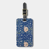 ウィリアムモリスメドウェイブルーフローラ ラゲッジタグ (正面縦)