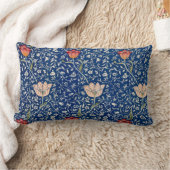 ウィリアムモリスメドウェイブルーフローラ ランバークッション (ブランケット)