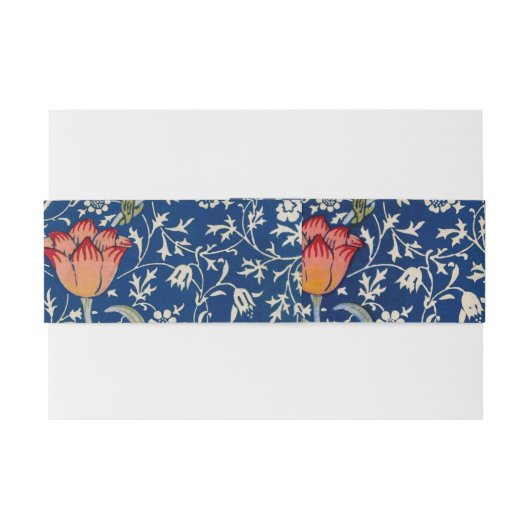 ウィリアムモリスメドウェイブルーフローラ 招待状ベリーバンド (裏面例)