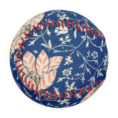 ウィリアムモリスメドウェイブルーフローラ 野球ボール (正面左)