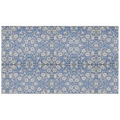 ウィリアムモリスモロー花フローラブルーホワイト テーブルクロス (正面(横))