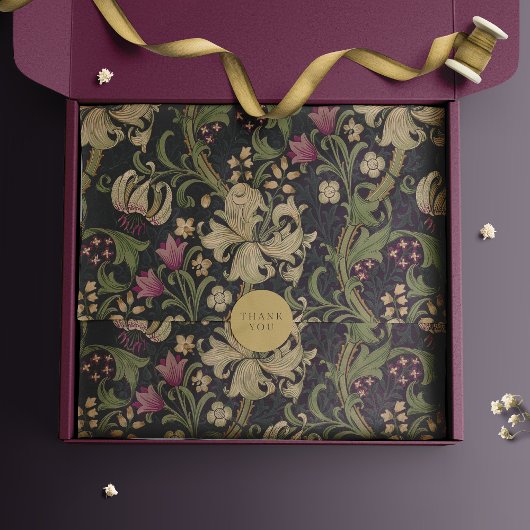 ウィリアムモリスリリーアールヌーボーフローラティッシュペーパー 薄葉紙