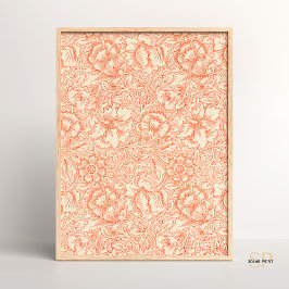 ウィリアムモリスリースポピー自然ヴィンテージアートホ ポスター