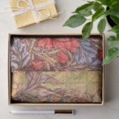 ウィリアムモリスレッドフラワーティッシュペーパー 薄葉紙 (ギフト)