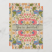 ウィリアムモリスローデン春壁紙アート 招待状 (正面/裏面)