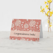 ウィリアムモリスワイルドチューリップクラシックビクトリアンデザイン カード (黄色い花)