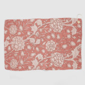 ウィリアムモリスワイルドチューリップクラシックビクトリアンデザイン ゴルフタオル (横)