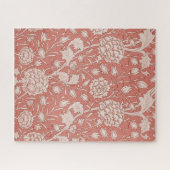 ウィリアムモリスワイルドチューリップクラシックビクトリアンデザイン ジグソーパズル (横)