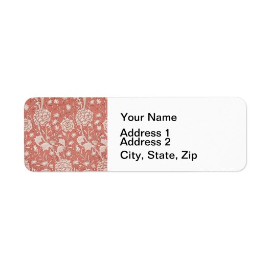 ウィリアムモリスワイルドチューリップクラシックビクトリアンデザイン ラベル (正面)