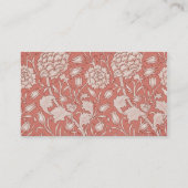 ウィリアムモリスワイルドチューリップクラシックビクトリアンデザイン 名刺 (裏面)