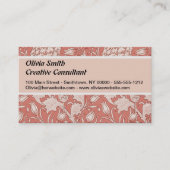 ウィリアムモリスワイルドチューリップクラシックビクトリアンデザイン 名刺 (正面)