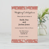 ウィリアムモリスワイルドチューリップクラシックビクトリアンデザイン 招待状 (スタンド正面)