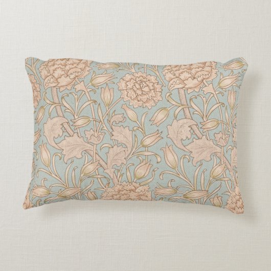 ウィリアムモリスワイルドチューリップフラワーフローラデザイン アクセントクッション (裏面)