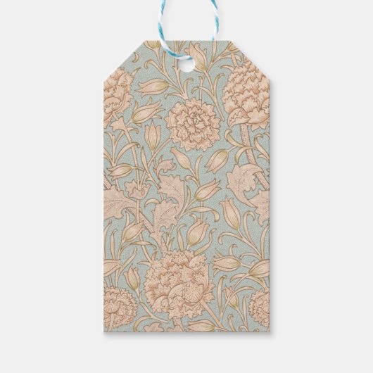 ウィリアムモリスワイルドチューリップフラワーフローラデザイン ギフトタグ (正面)