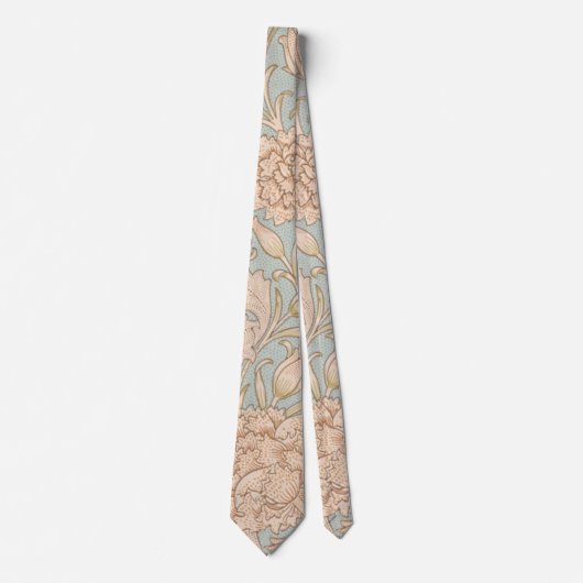 ウィリアムモリスワイルドチューリップフラワーフローラデザイン ネクタイ (正面)