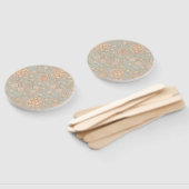 ウィリアムモリスワイルドチューリップフラワーフローラデザイン ハンドファン (組立なし)