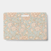 ウィリアムモリスワイルドチューリップフラワーフローラデザイン バッジ (Back)