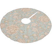 ウィリアムモリスワイルドチューリップフラワーフローラデザイン ブラッシュドポリエステルツリースカート (アングル)