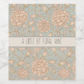 ウィリアムモリスワイルドチューリップフラワーフローラデザイン ワインラベル (シングルラベル)