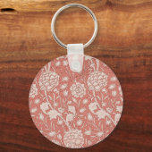 ウィリアムモリスワイルドチューリップフラワーフローラ キーホルダー (正面)