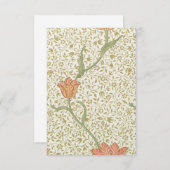 ウィリアムモリスワイルドチューリッププリントカード サンキューカード (正面/裏面)