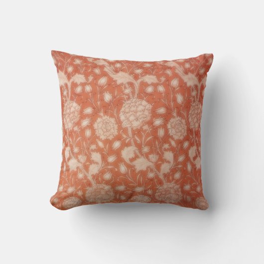 ウィリアムモリスワイルドチューリップヴィンテージフローラ クッション (正面)