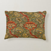 ウィリアムモリスワンルイングリッシュフローラダマスクデザイン アクセントクッション (裏面)