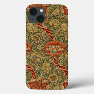 ウィリアムモリスワンルイングリッシュフローラダマスクデザイン iPhone 13ケース