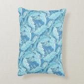 ウィリアムモリスヴィンテージアカントゥスフェージブルー アクセントクッション (裏面(縦))