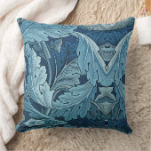 ウィリアムモリスヴィンテージアカントゥスフェージブルー クッション (ブランケット)