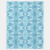 ウィリアムモリスヴィンテージアカントゥスフェージブルー フリースブランケット (正面)