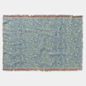 ウィリアムモリスヴィンテージアルカディアパターン スローブランケット (正面)