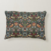 ウィリアムモリスヴィンテージイチゴ泥棒バードブルー アクセントクッション (裏面)