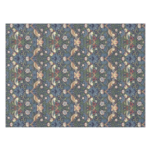 ウィリアムモリスヴィンテージイチゴ泥棒パターン テーブルクロス (正面(横))