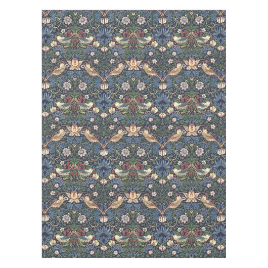 ウィリアムモリスヴィンテージイチゴ泥棒パターン テーブルクロス (正面)