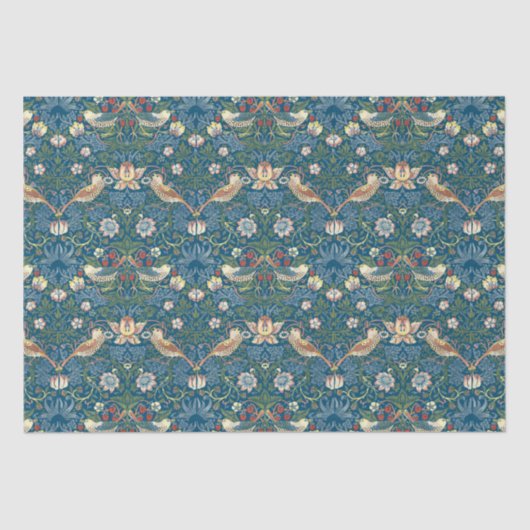 ウィリアムモリスヴィンテージイチゴ泥棒パターン 薄葉紙 (正面)