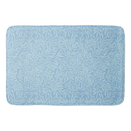 ウィリアムモリスヴィンテージウィロー葉ズブルーライト バスマット (正面)