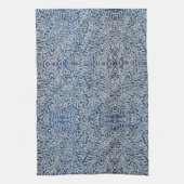 ウィリアムモリスヴィンテージウィロー離れズダークブルー キッチンタオル (縦)